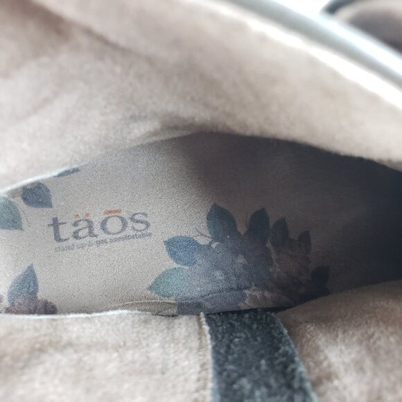 TAOS Ankle Booties Leather Side Zip Comfort Shoes Gray size 9 EU 40 Lagenlook - Picture 8 of 16